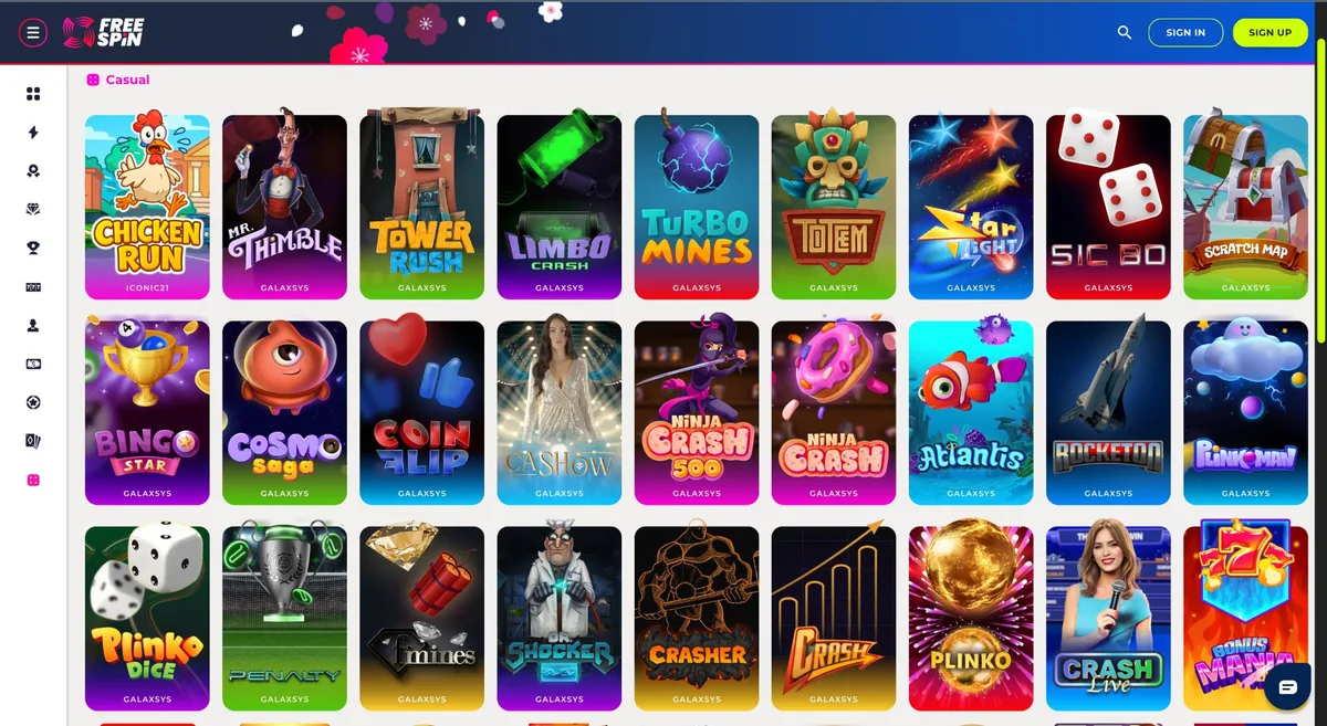 Free Spin Casino virtual card games including Blackjack, Baccarat and Dragon Tiger for Texas players